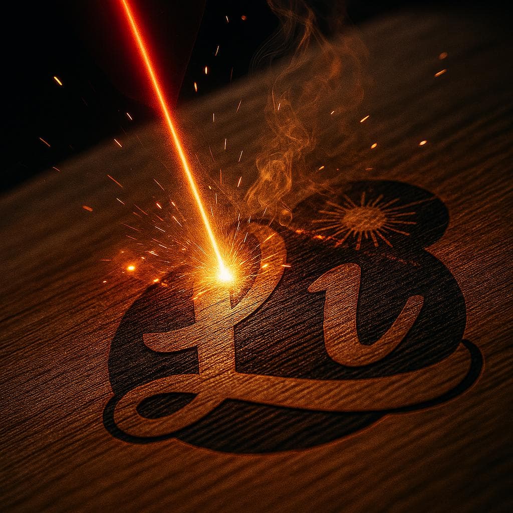 Präzise Lasergravur auf einer Vielzahl von Materialien für individuelle Designs.